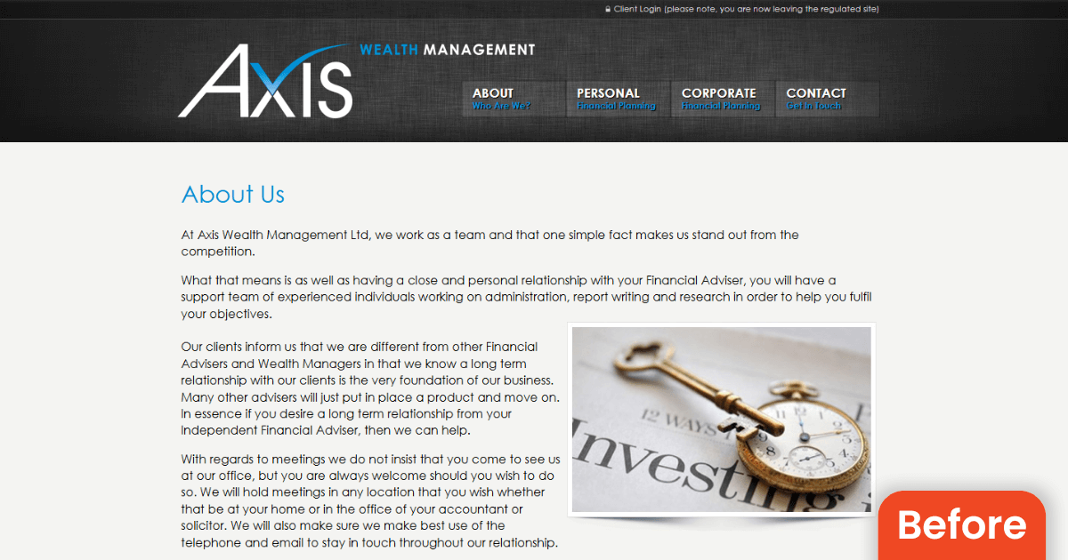 Axis Wealth Management - Our Work | Perfect Pixels Digital